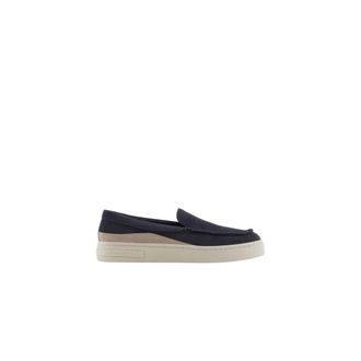 A|X Armani Exchange Loafers, male, Blue, Size: 10 1/2 US Suede Slip On