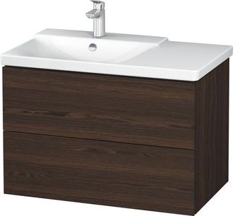 Duravit Duravit L-cube Mueble De Pared De 820mm De Ancho, Profundidad 481, 2 Cajones, Cabe p3 Comfort Art&iacute;culo 233385, Cuenca Izquierda, Color: Nogal Cepillad