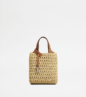 Tod's Micro Bag in Raffia and Leather