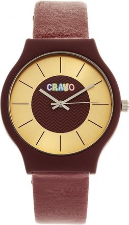 Crayo Trinity Unisex Watch - Maroon Stainless Steel - One Size