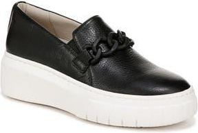 Naturalizer Daphne Slip-On Platform Sneaker in Black Leather at Nordstrom Rack, Size 7.5