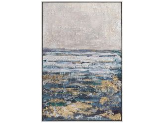 Schubiger M&ouml;bel Bild Abstrakt in Blau und Gold