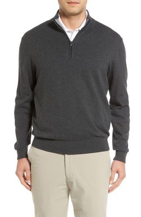 Cutter & Buck Lakemont Half Zip Sweater in Charcoal Heather at Nordstrom, Size Medium