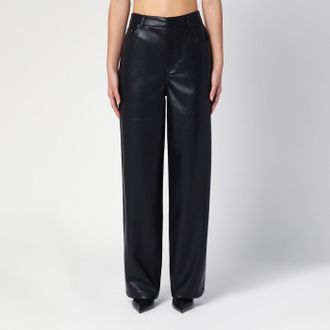 Rotate Black faux leather trousers