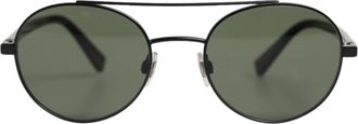 Dolce & Gabbana Matte Black Steel Frame Gray Lens Womens Sunglasses