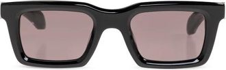 Alexander McQueen T-Bar Rechthoekige Zonnebril - Heren - Zonnebrillen - Zwart - ONE Size - Accessoires