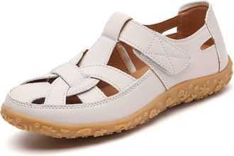 Generic 2026 Comfortable Womens Sandals For Daily Leisure And Outdoor With Closed Toe Design Adjustable Strap And Breathable Style For Summer (Beige, 8.5)