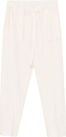 Semicouture Rechte broek - Dames - Straight fit broeken - Wit - M - Katoen - Broeken