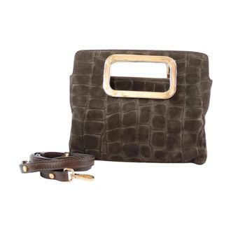 My Best Bags Firenze Borsa a Mano Camoscio Cocco e Pelle - - Bags - Donna - Marrone - ONE SIZE