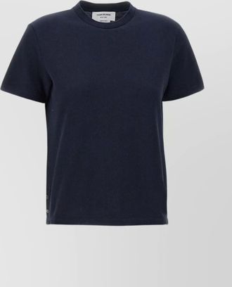 Thom Browne cotton piqu&eacute; relaxed fit short sleeve t-shirt