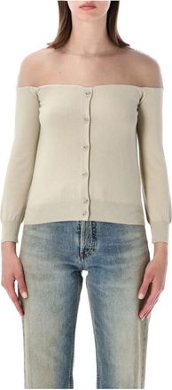 Maison Margiela Gebreid Vest - Dames - Vesten - Beige - S - Katoen - Truien & Vesten