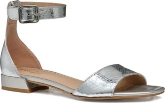 Geox snakeskin-effect ankle-strap sandals - women - Leather/Thermoplastic Polyurethane (TPU)/Leather/Rubber/Polyurethane - 36 - Silver