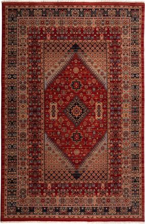 THEKO Alfombra de lana virgen tejida a máquina - rojo - 80x145 cm