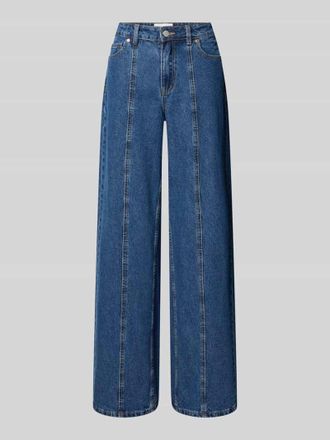 Vero Moda Wide Fit Jeans mit Ziern&auml;hten Modell Elsie in Blau, Gr&ouml;&szlig;e 26/32