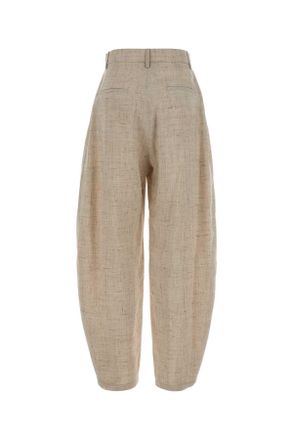 Moschino Womens Melange Sand Jersey Wide-Leg Pant Fantasiabeige Exterior: Viscose Pantaloni Trousers