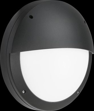 Netlighting LED Eyelid Bulkhead CCT Emergency & Microwave Sensor BlackV IP65 18W in Black