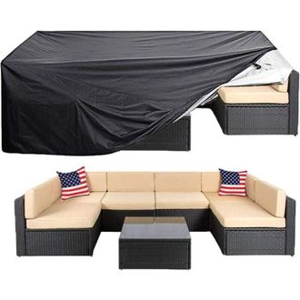 OEM Funda Impermeable Y Resistente A Los Rayos Uv Para Patio - Protecci&oacute;n Para Muebles De Exterior - Extra Grande De 315 X 160 X 74 Cm (124) - Poli&eacute;ster 4