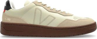 Veja V-90 Leather Trainers - male - Veja - Sneakers - Beige - 8 UK - Shoes