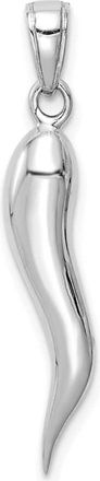 Diamond2Deal 14k Gold Large 3D Italian Horn Pendant