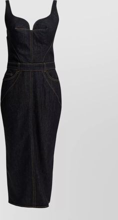 Givenchy denim knee-length sheath dress