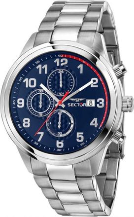 Sector Chronograaf 670 Blauwe Wijzerplaat Roestvrij Staal - Heren - Horloges - Grijs - ONE Size - Accessoires