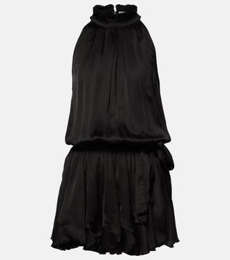 Poupette St Barth Miniabito Bianca in raso