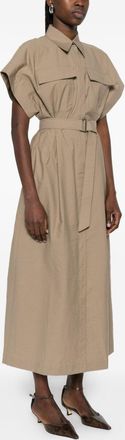 Brunello Cucinelli Brunello Cucinelli Womens Cotton Long Dress - Tan - Size Medium