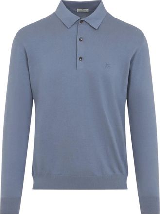 Etro buttoned polo shirt - men - Cotton - S - Blue