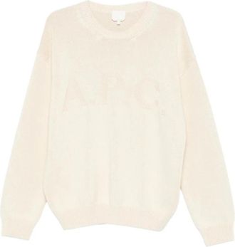 A.P.C. Trui met ronde hals - Heren - Ronde hals truien - Beige - S - Truien & Vesten