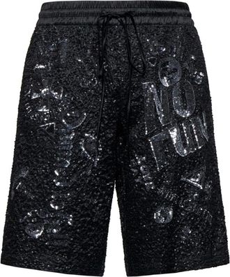John Richmond Hombre, Pantalones cortos, Negro, Talla: L