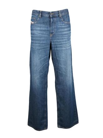 Diesel Blue Cotton Relaxed Jeans