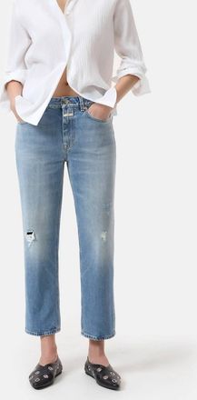 Closed Milo Straight Leg Denim Jeans In Mid Blue