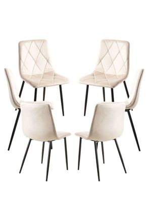Regalos Miguel Regalos Miguel - Packs Sillas Comedor - Pack 6 Sillas Lyke Terciopelo - Beige