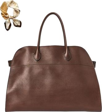 Generic Trendy PU Leather Tote Bag for Women, Large Capacity Classic Vintage Top Handle Bag, Luxury Elegant Casual Work Handbags