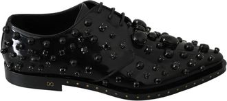 Dolce & Gabbana Zwarte Lakleren Veterschoenen - Dames - Veterschoenen - Zwart - 40 EU - Leer - Schoenen