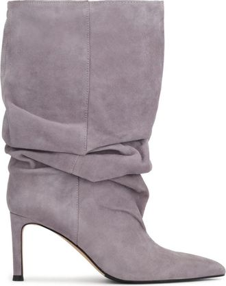 Kazar Fidelie Suede Boots - Dames - Laarzen met Hak - Paars - 41 EU - Su&egrave;de - Schoenen