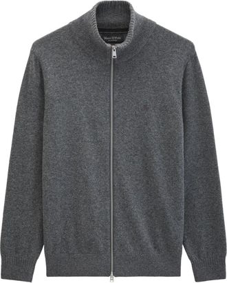 Marc O'Polo Gebreide Cardigans Longsleeve - Heren - Vesten - Grijs - L - Katoen - Truien & Vesten