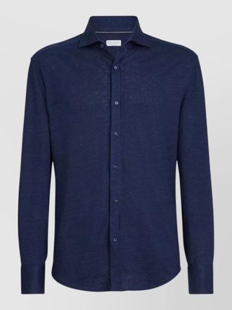 Brunello Cucinelli linen cotton blend shirt button down