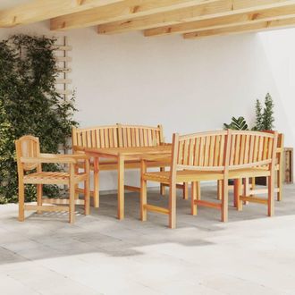 vidaXL Juego De Comedor Para Jard&iacute;n 5 Piezas Madera Maciza De Teca Vidaxl