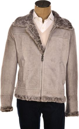Hettabretz Suede Belted Shearling Overcoat