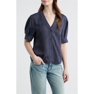Rag & Bone Taylor Short Sleeve Woven Shirt in Sal at Nordstrom, Size Xx-Small