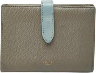 Celine Pre-owned Wallets, female, Beige, Size: ONE SIZE Pre-owned Leather Wallet