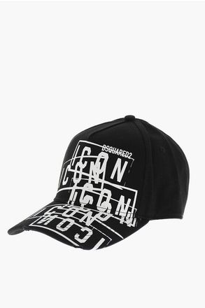 Dsquared2 ICON Printed Cotton Gabardine Baseball Cap size One Size