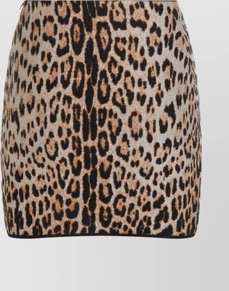 Roberto Cavalli animal print high waist fitted skirt