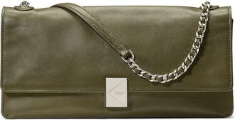 Kate Spade New York deco fine grain leather convertible chain shoulder bag in Seaweed at Nordstrom