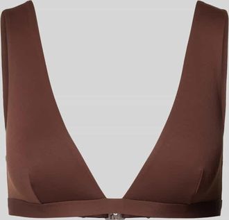MC2 Saint Barth Slim Fit Bikini-Oberteil mit V-Ausschnitt Modell Ofelia in Dunkelbraun, Gr&ouml;&szlig;e XL