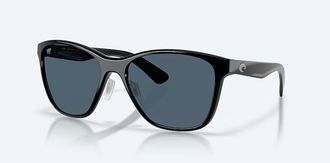 Costa Unisex Luna Nueva Polarized Sunglasses In Black Gray