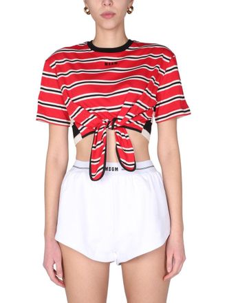 Msgm Cropped T Shirt