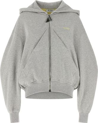 The Attico Grey Logo Hoodie