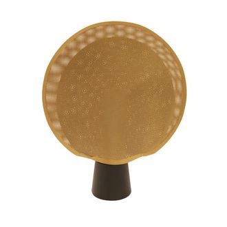 Signature Lámpara de metal negro y malla de plástico dorado Alt. 40 cm